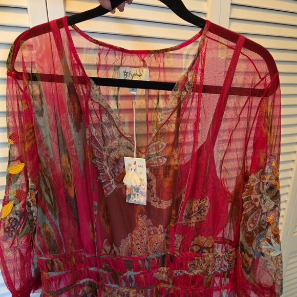 Johnny Was Tops - Johnny Was Sheer blouse with cami